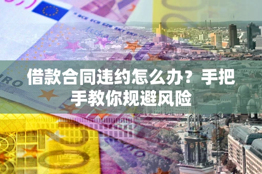 济南借款合同违约怎么办？手把手教你规避风险