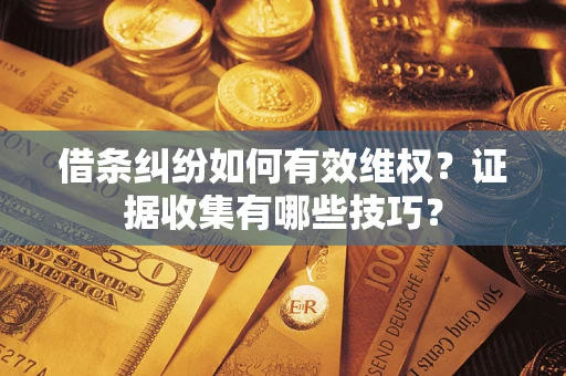济南借条纠纷如何有效维权？证据收集有哪些技巧？