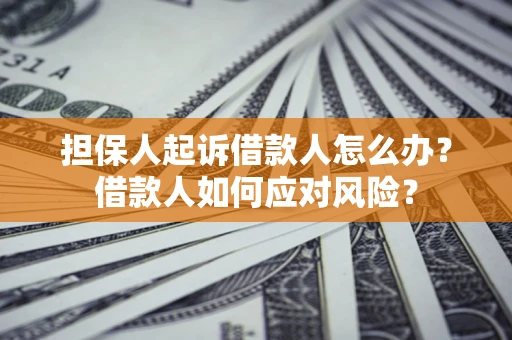 济南担保人起诉借款人怎么办？借款人如何应对风险？