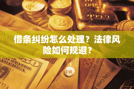 济南借条纠纷怎么处理？法律风险如何规避？