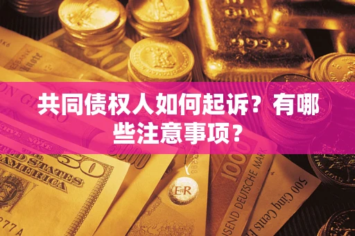 济南共同债权人如何起诉？有哪些注意事项？